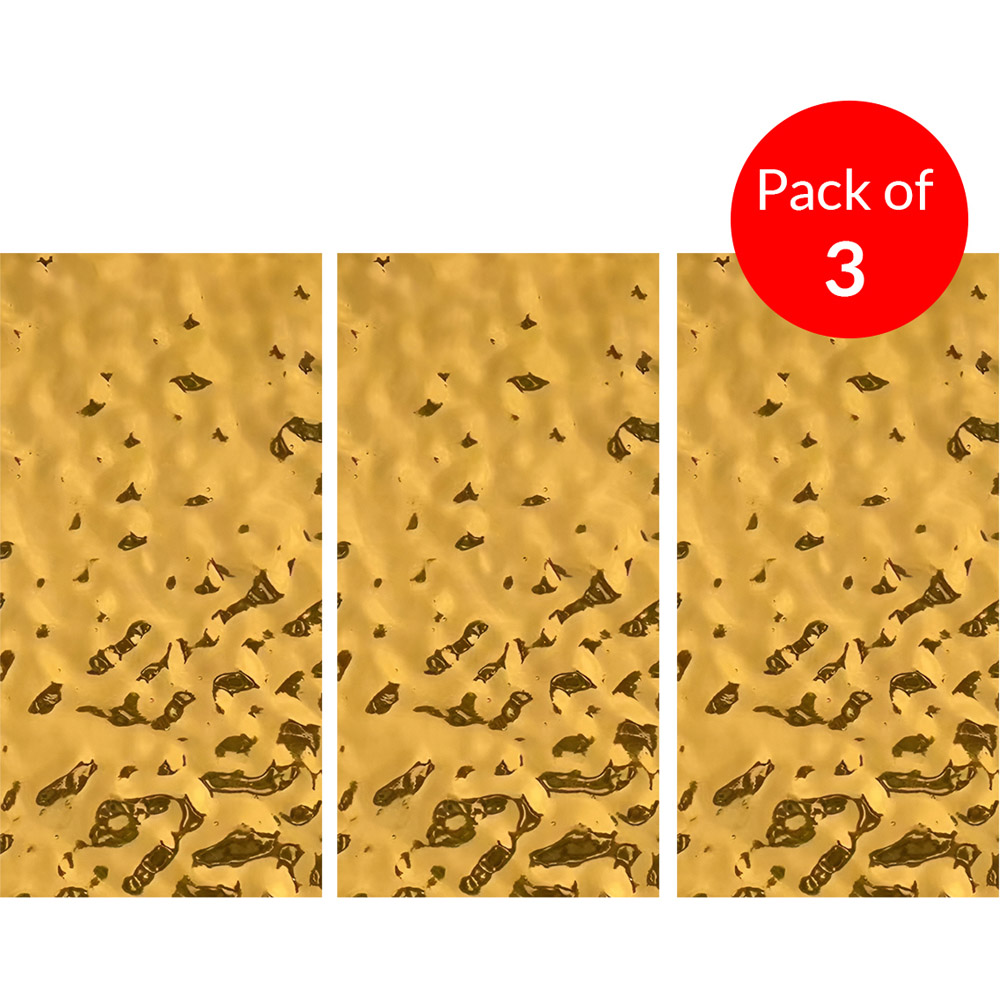 Britwall Gold Wave Pattern Metallic Finish WPC Wall Panel 2440 x 1220mm 3 Pack Image 3