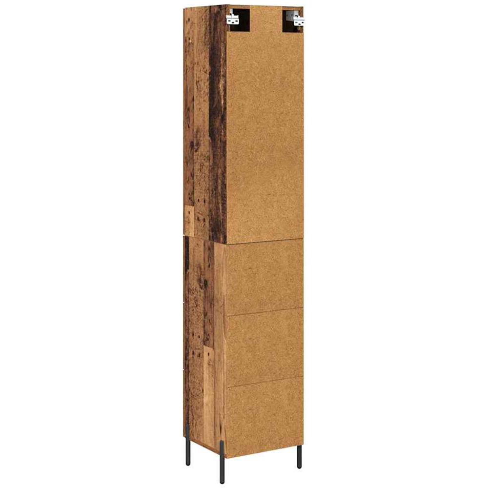 vidaXL Single Door 3 Drawer Old Wood Highboard Image 8