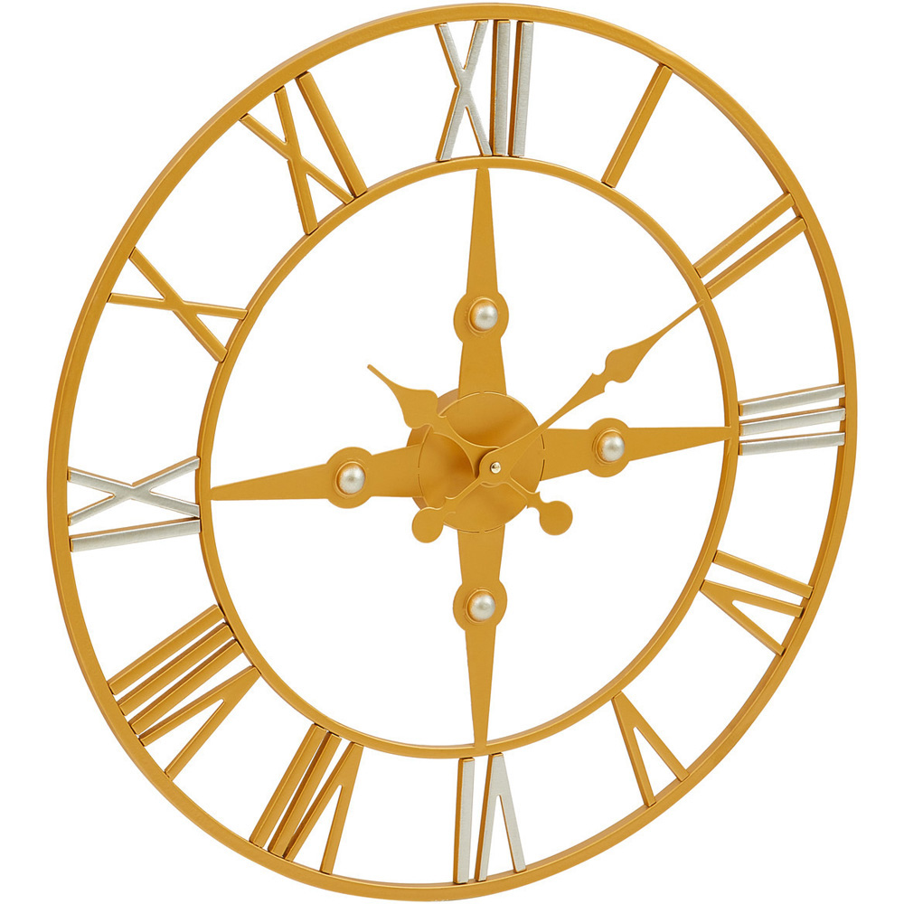 Premier Housewares Vitus Gold and Silver Wall Clock Image 3