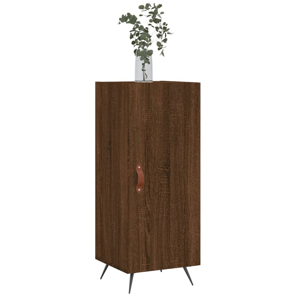 vidaXL Single Door Brown Oak Sideboard Image 3