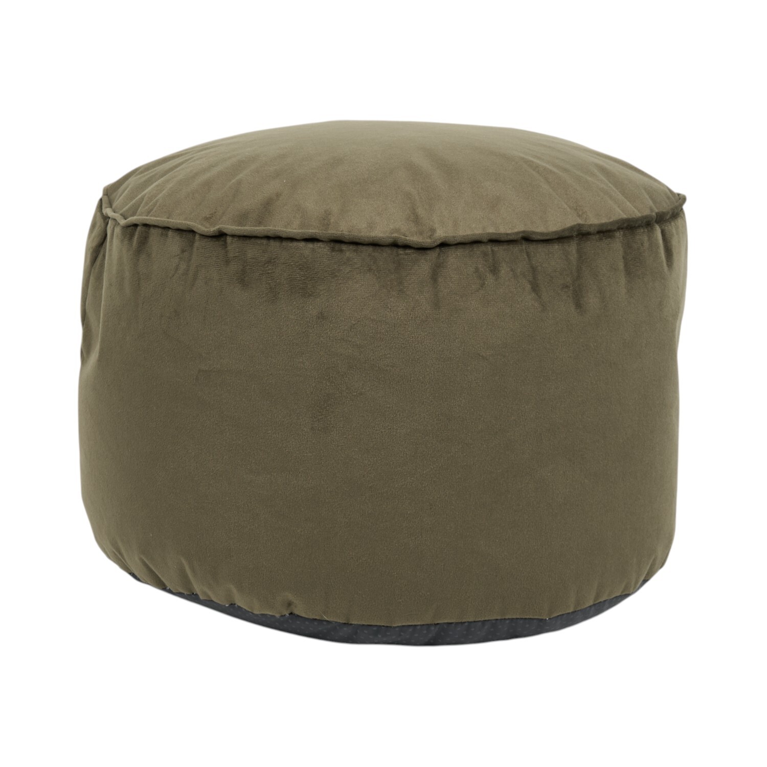 Plush Velvet Footstool Olive Green Image 3