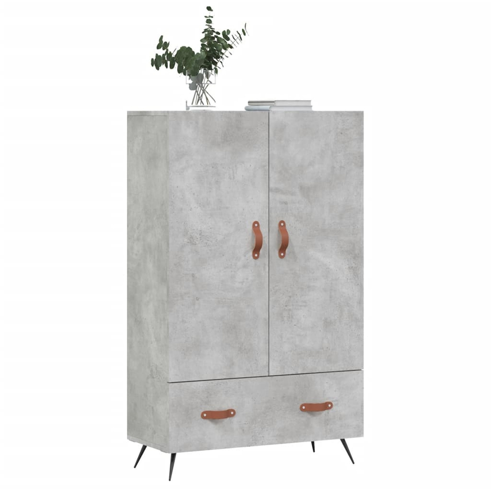 vidaXL 2 Door Single Drawer Concrete Grey Highboard Image 4