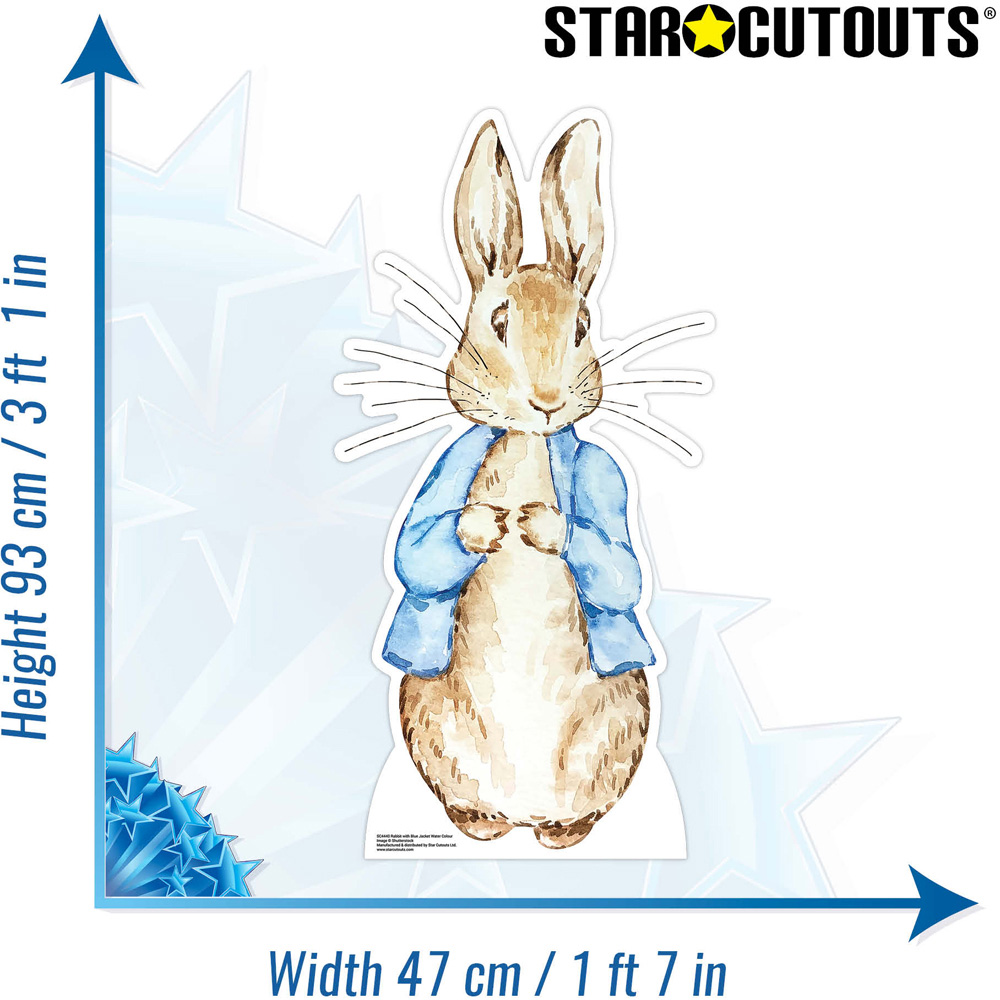 Star Cutouts Rabbit with Blue Jacket Cardboard Cutout 3.1ft Image 4