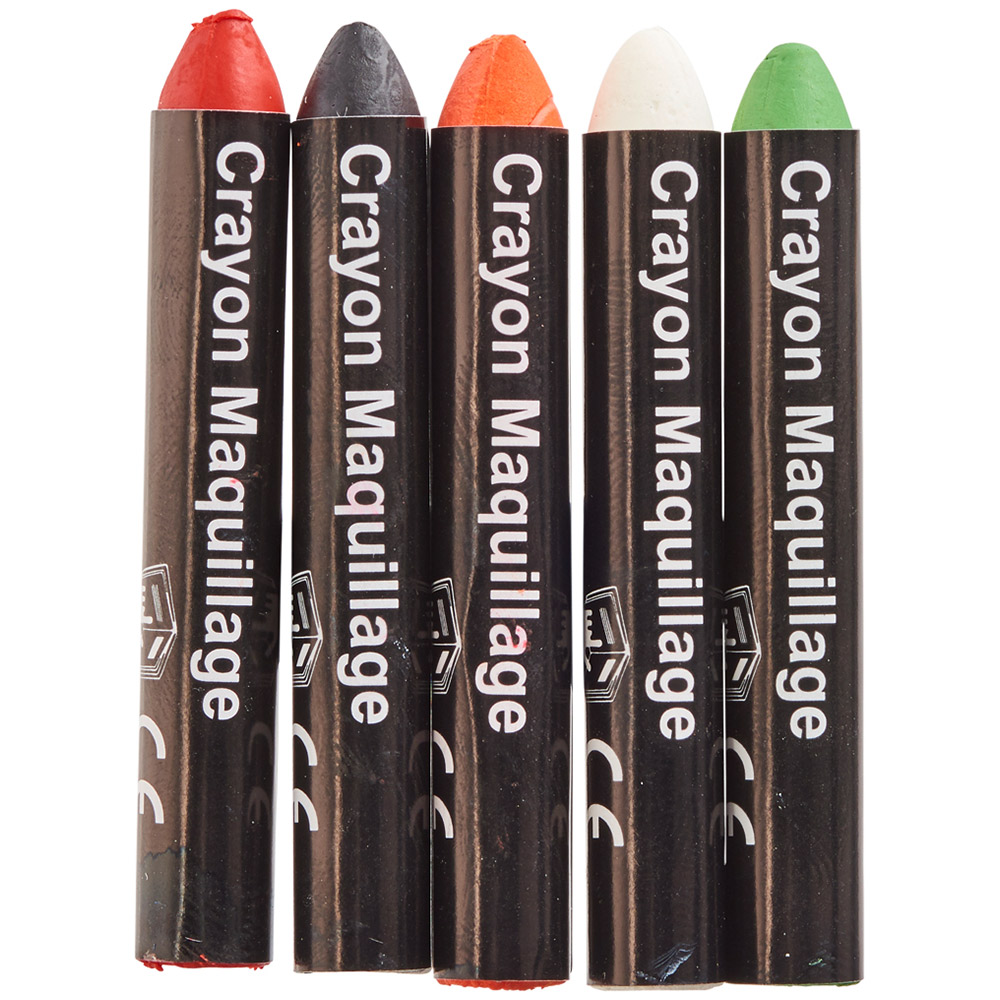 Wilko Halloween Basic Crayons 5 Pack Image 1