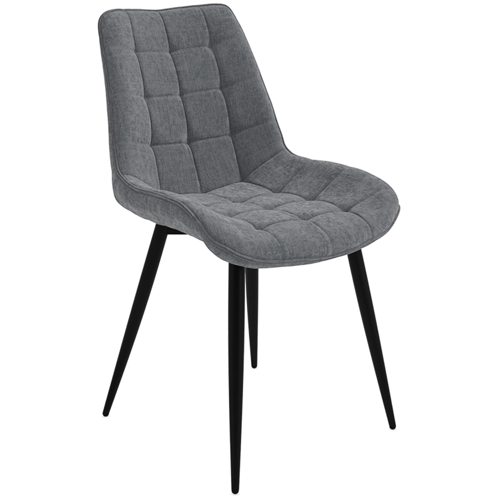 Luna Marble Effect 4 Seater Dining Set White and Grey Image 3