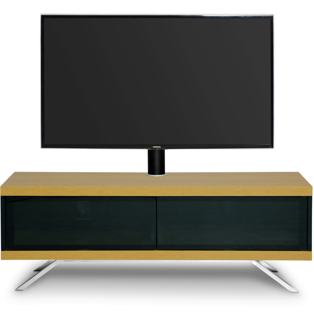 MDA Designs Tucana 1200 Hybrid 2 Drawer Oak Complete TV Cabinet Image 4