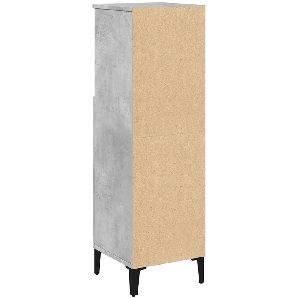 vidaXL Single Door Single Shelf Grey Bathroom Cabinet Image 6