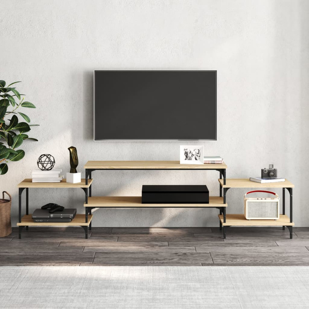 vidaXL 5 Shelf Sonoma Oak TV Cabinet Image 3