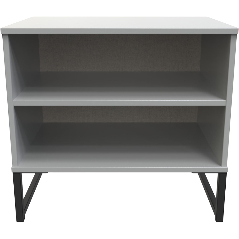 Crowndale Diego 2 Shelf Dusk Grey Open Storage Cabinet Ready Assembled Image 5