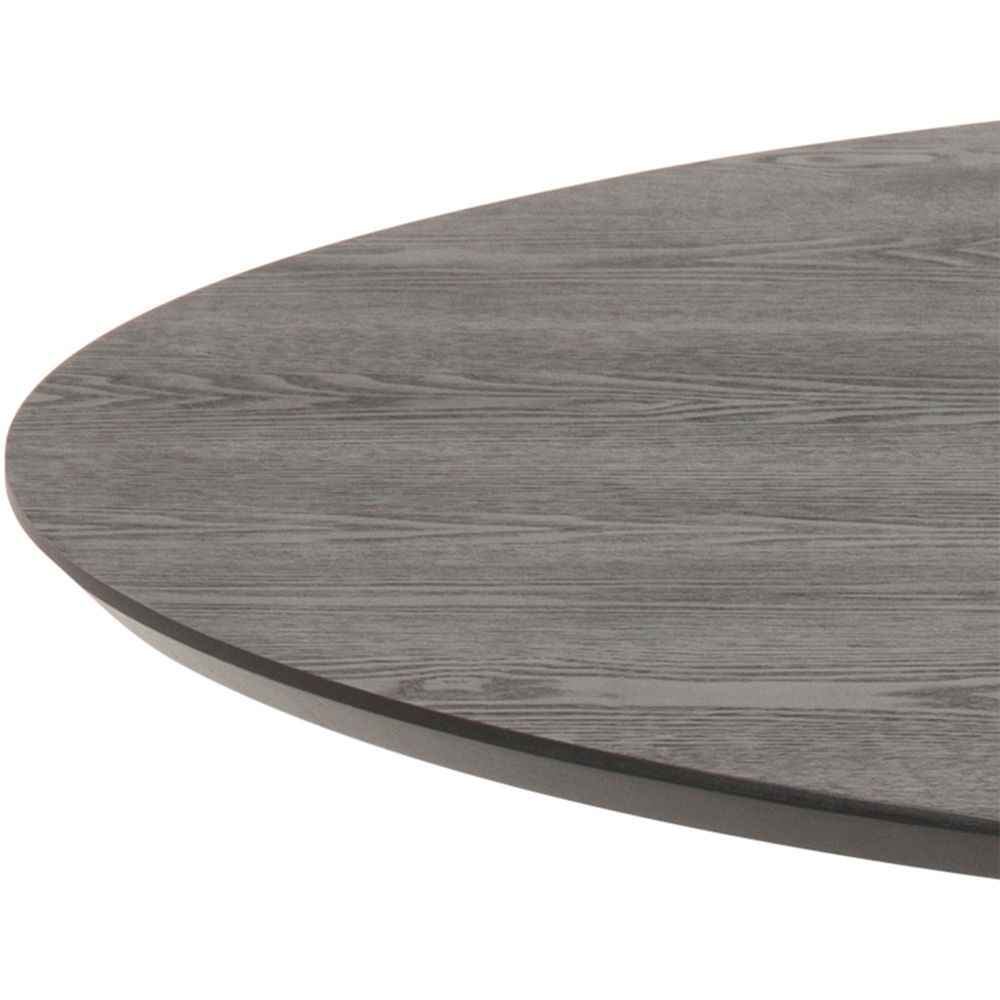 Florence Ibiza Round 4 Seater Dining Table Black Ash and Matt Black Image 3