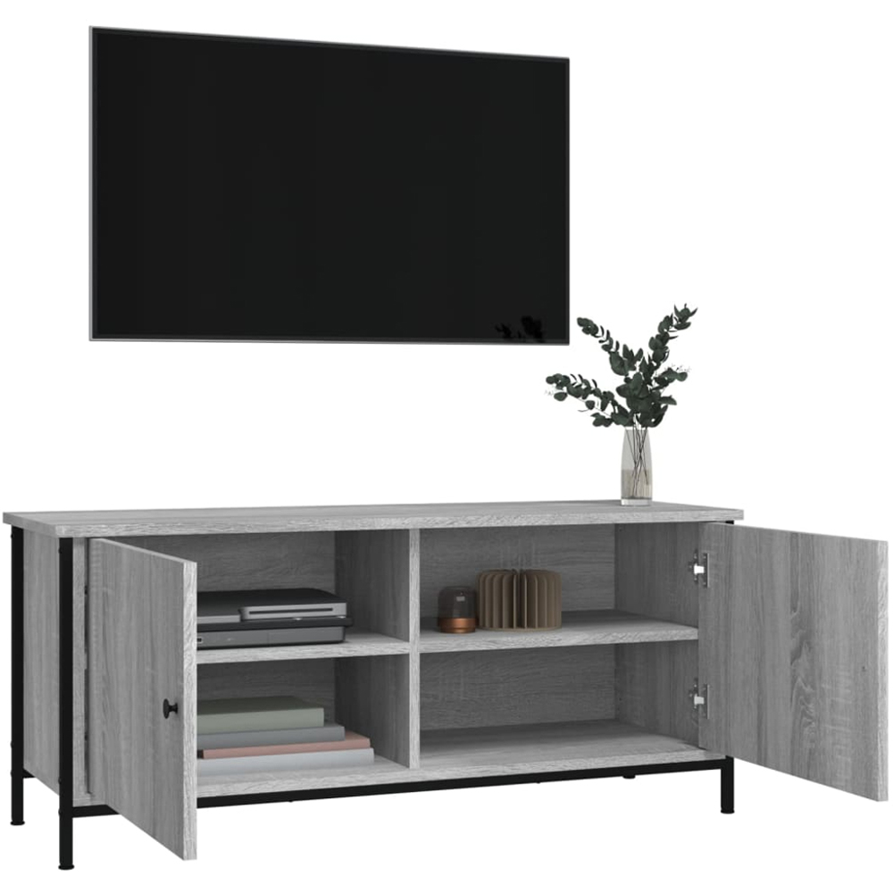 vidaXL 2 Door Grey Sonoma TV Cabinet Image 3