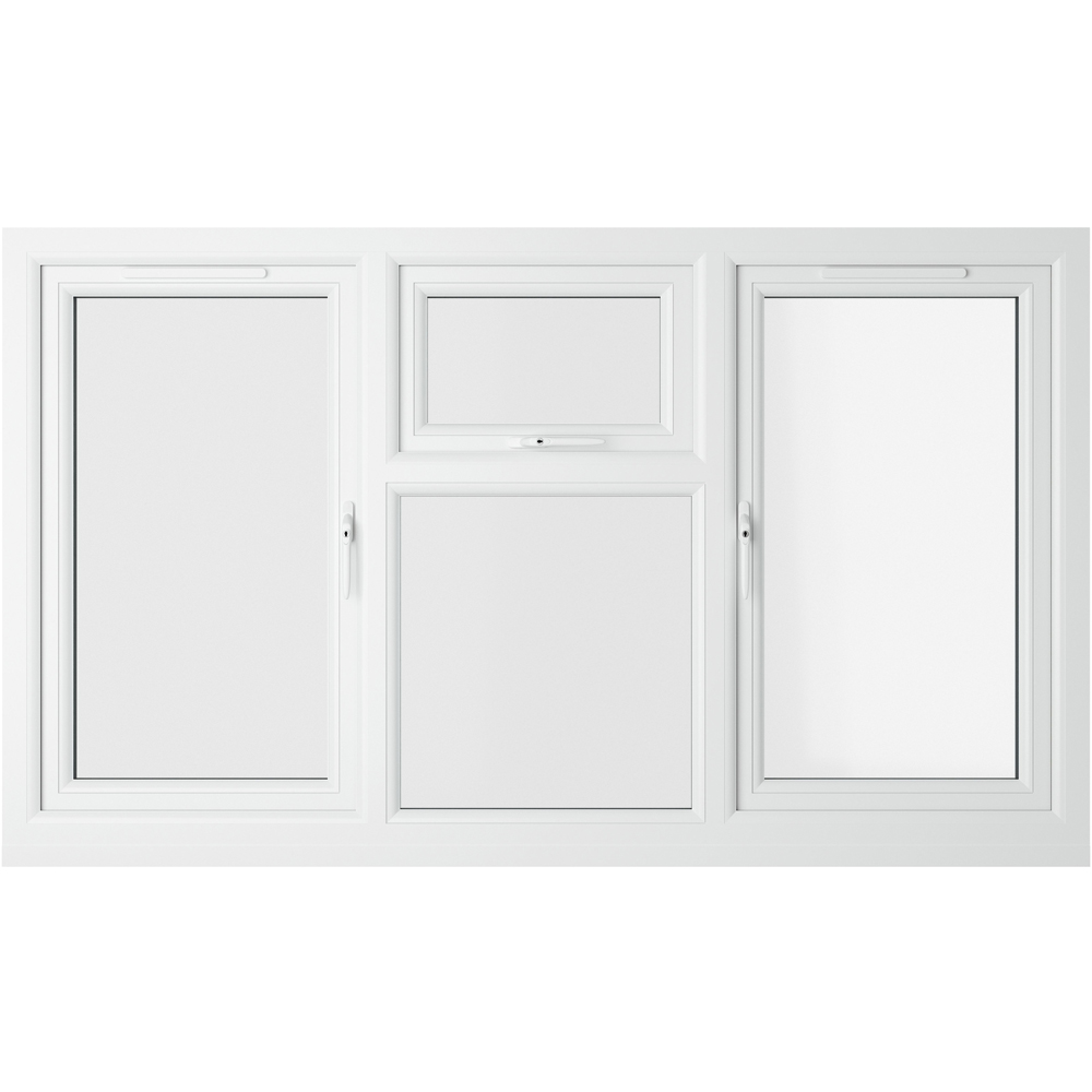 Crystal uPVC Double Glazed Window LH & RH Side Hung & Top Centre Grey White Clear Glass 1770x1115mm Image 2