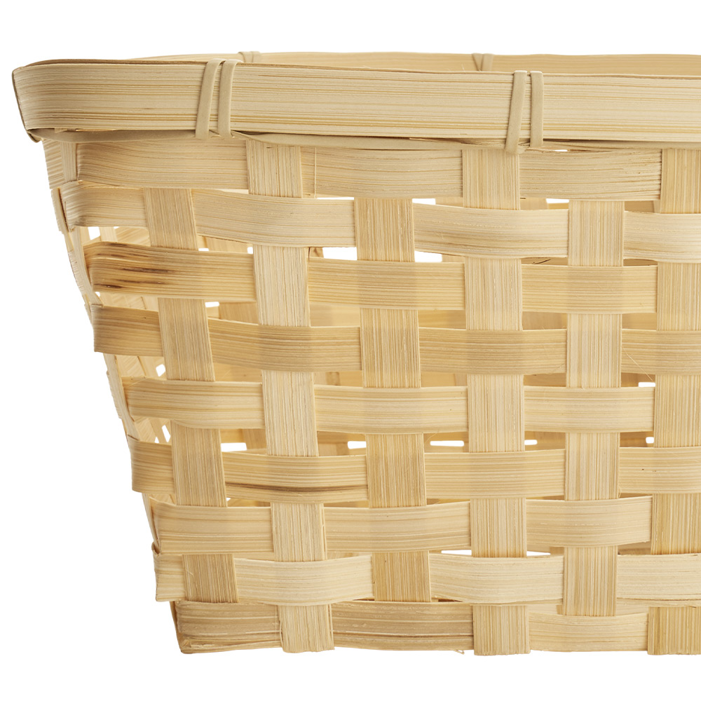 Single Wilko Large Bamboo Basket in Assorted styles Image 4