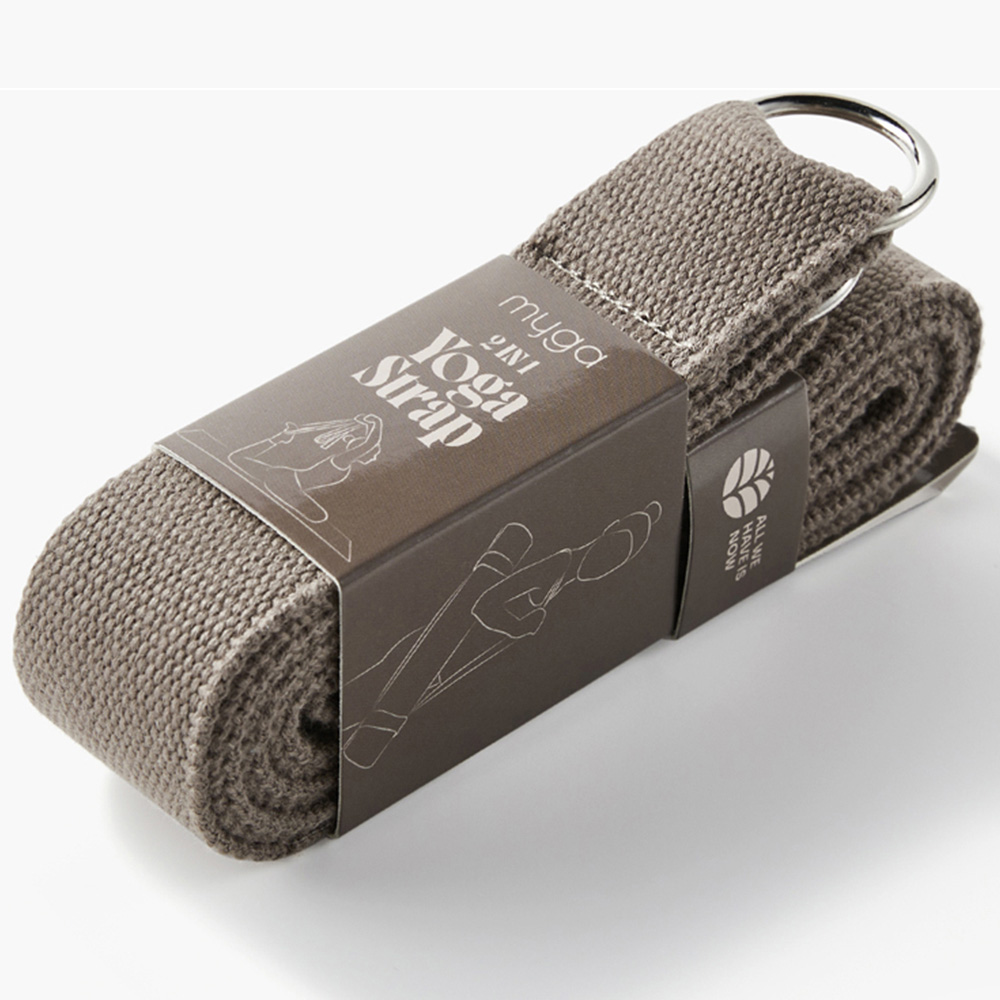 Myga Wood Adjustable Yoga Belt Sling with Metal D Rings Image 2