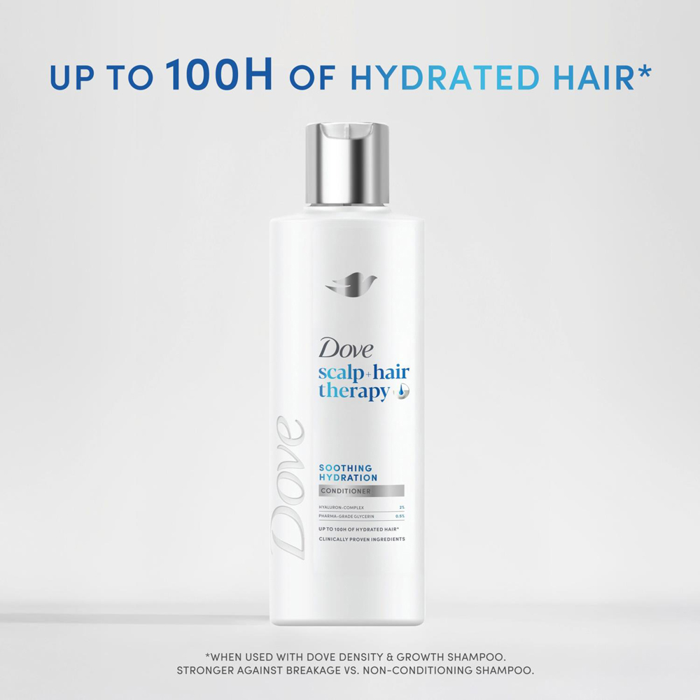 Dove Scalp+Hair Therapy Soothing Hydration Hyaluronic Acid Conditioner 250ml 6 Pack Image 4