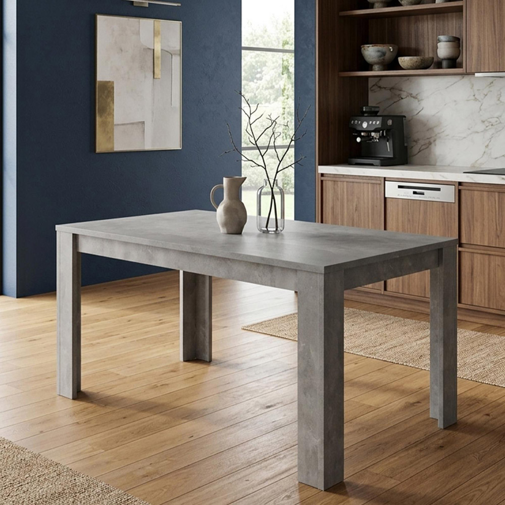 Portland 4 Seater Grey Wood Dining Table Image 8