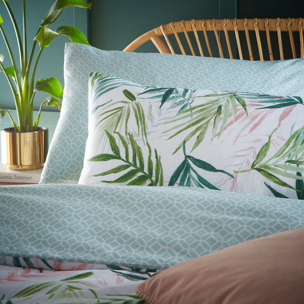 furn. Bali Palm King Size Green Duvet Set Image 3