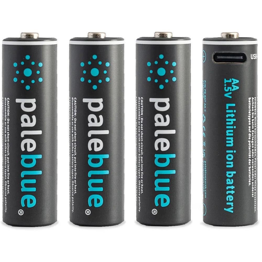 Paleblue AA 4 Pack Lithium-Ion Rechargeable Batteries Image 2