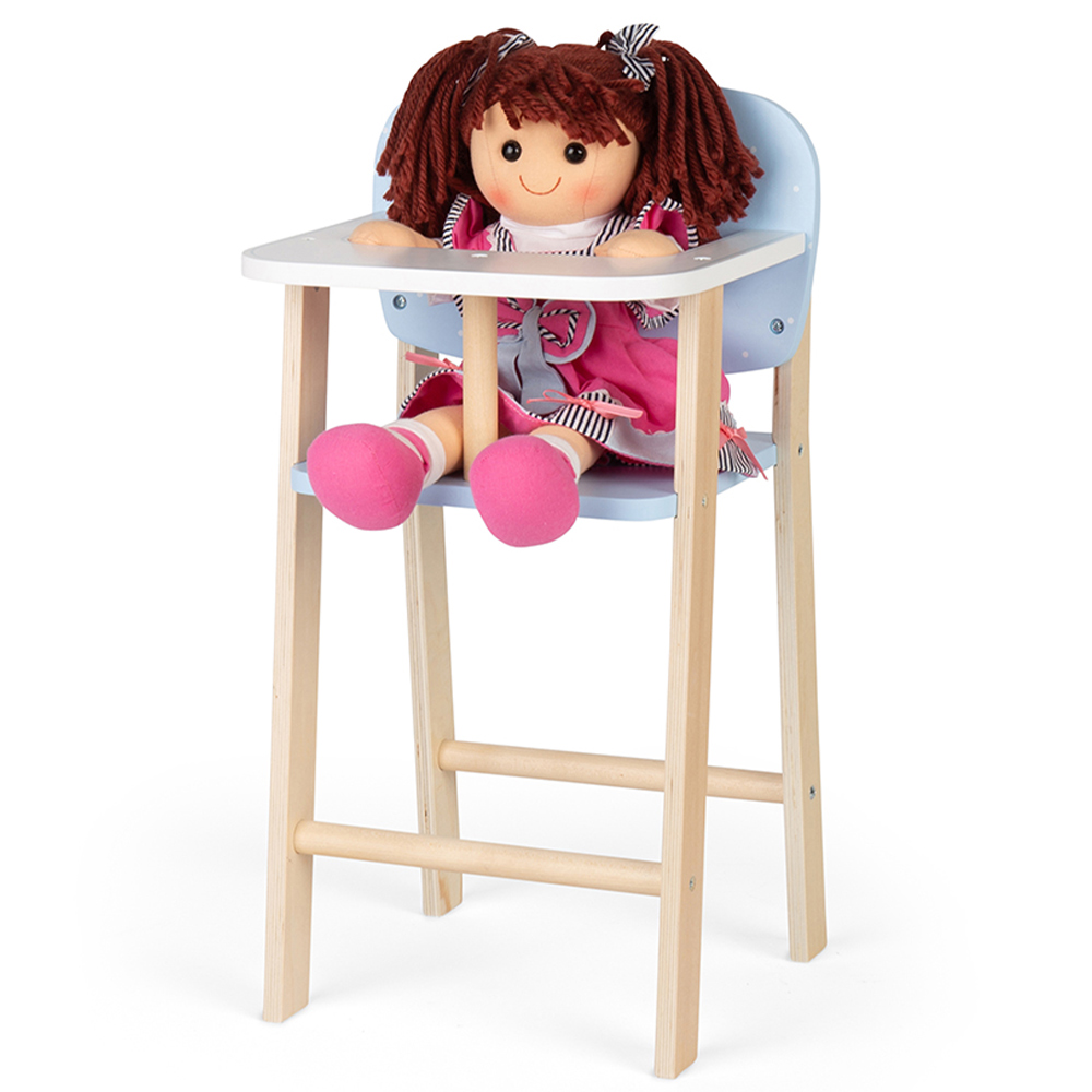 Bigjig Toys Tidlo Dolls High Chair Blue Image 3