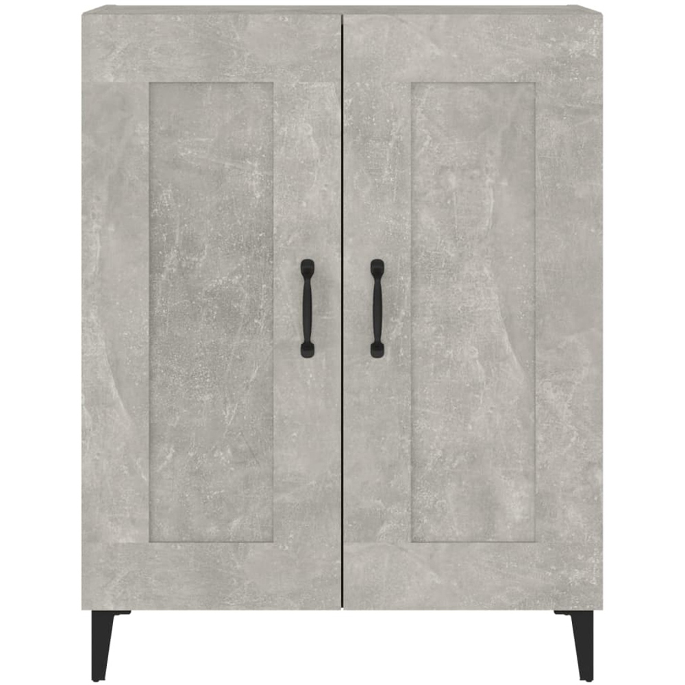 vidaXL 2 Door Concrete Grey Wooden Sideboard Image 6