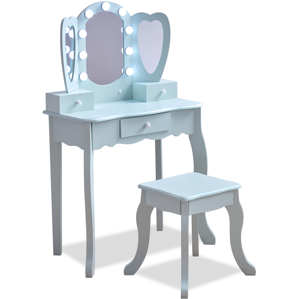 Teamson Kids Light Blue Heart Glow Play Vanity Set Image 2