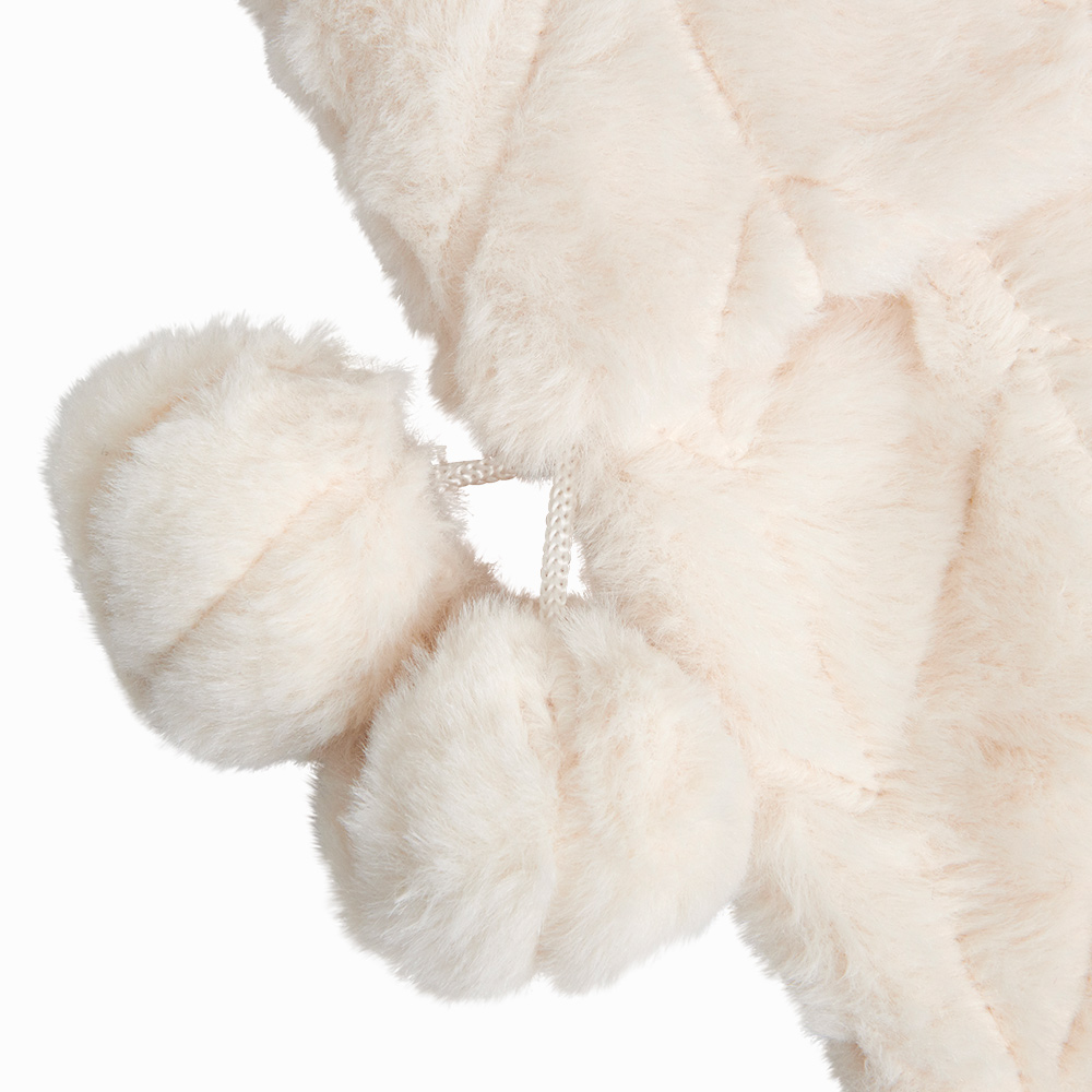 Wilko Glitters White Fur Pom Pom Stocking Image 4