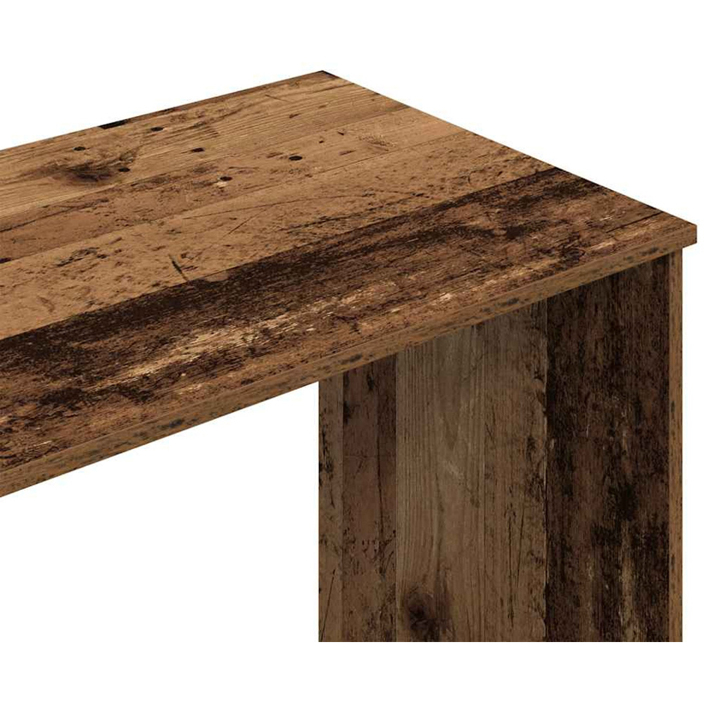 vidaXL 3 Drawer Single Shelf Computer Desk Old Wood Effect Image 8