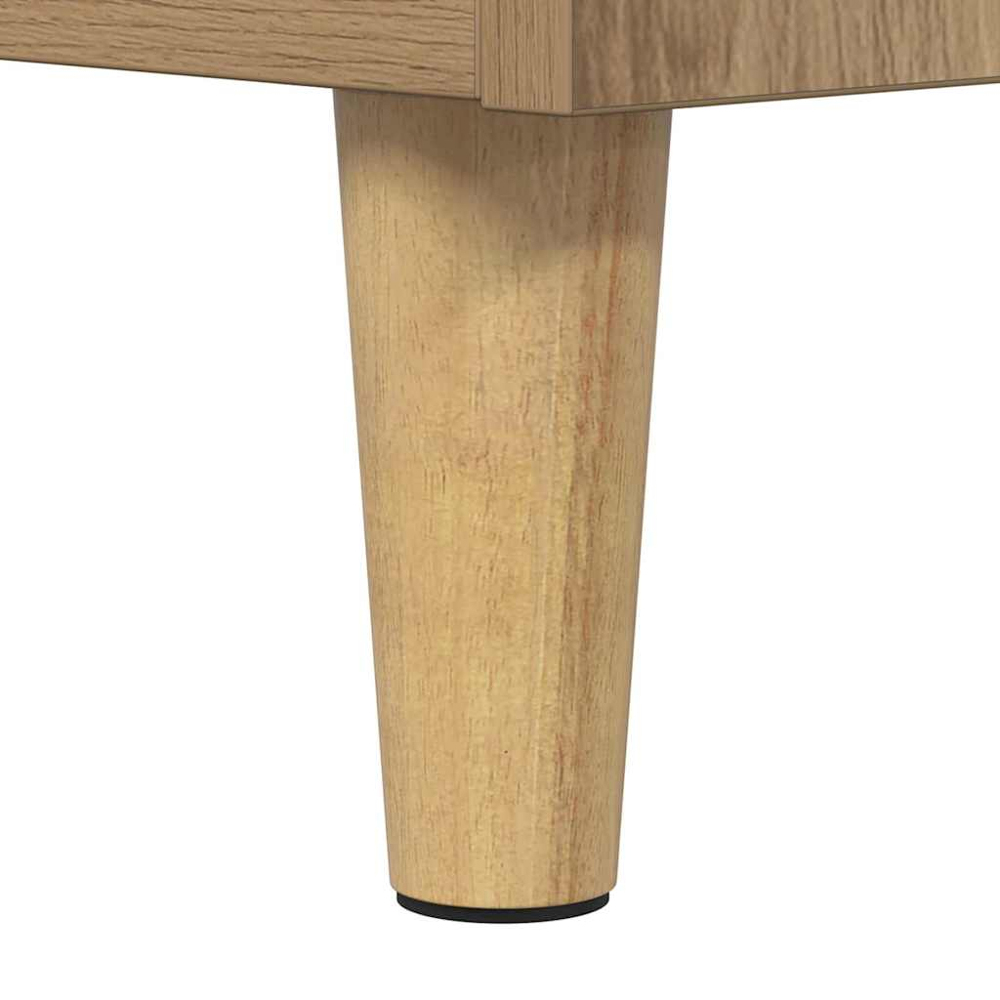 vidaXL 2 Door 2 Open Shelf Artisan Oak Sideboard with Wooden Legs Set of 3 Image 9
