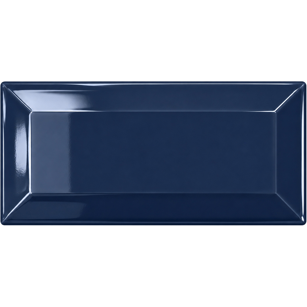 Go Bathrooms Metro Glossy Navy Blue Ceramic Wall Tile 100 x 200mm 50 Pack Image 2