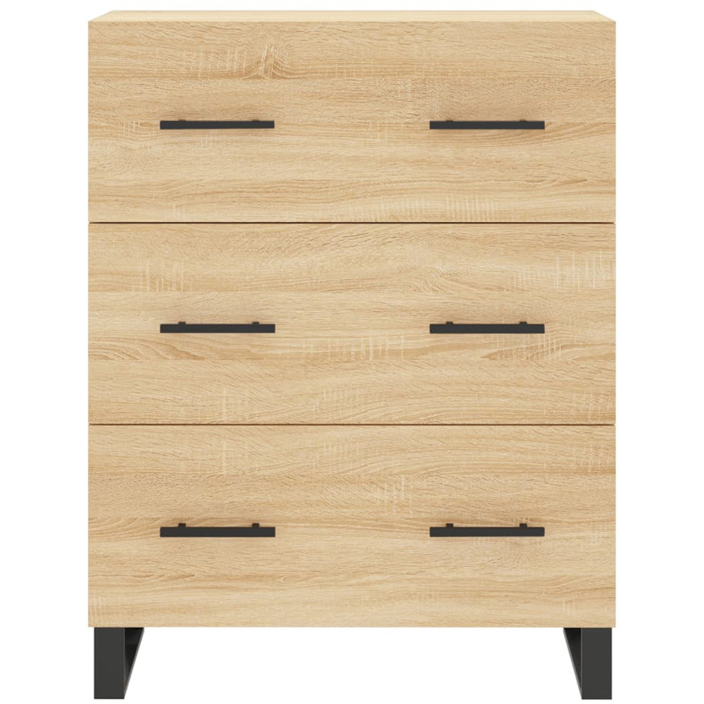 vidaXL 3 Drawer Sonoma Oak Small Sideboard Image 5