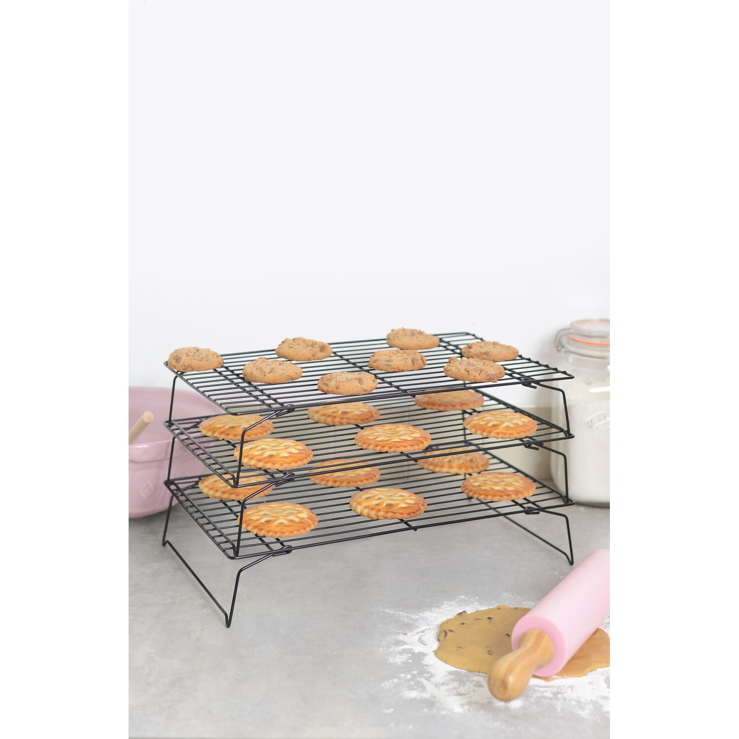 Black Stacking Cooling Rack 3 Pack Image 2