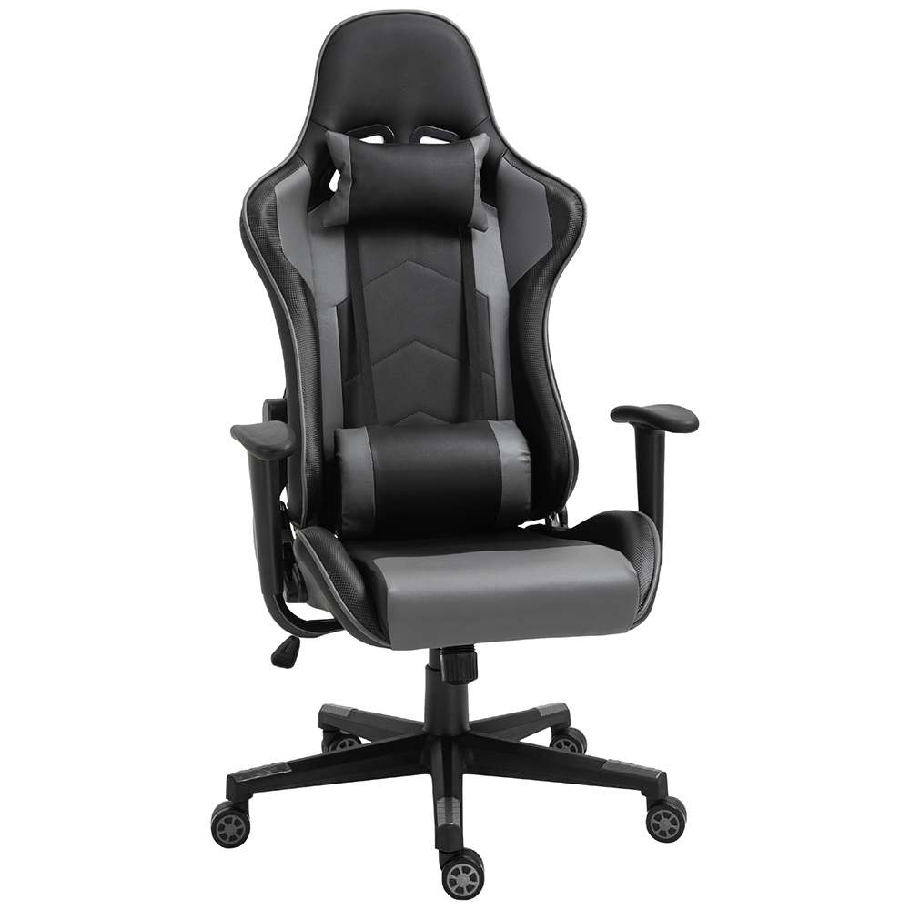 Portland Black PU Leather Swivel Racing Gaming Chair Image 2