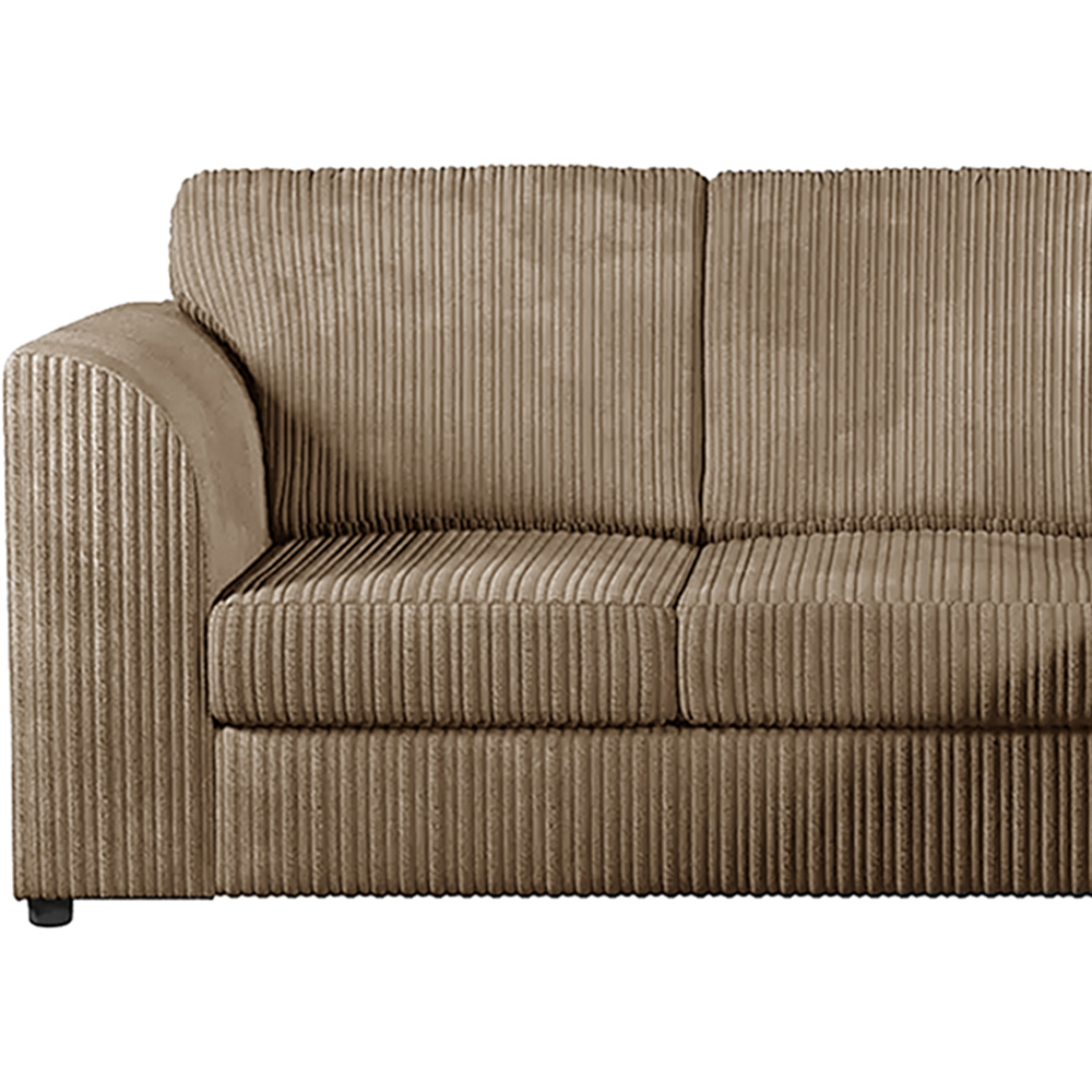 Luxor 4 Seater Coffee Jumbo Cord Full Back Right Hand L Shape Corner Sofa Image 4