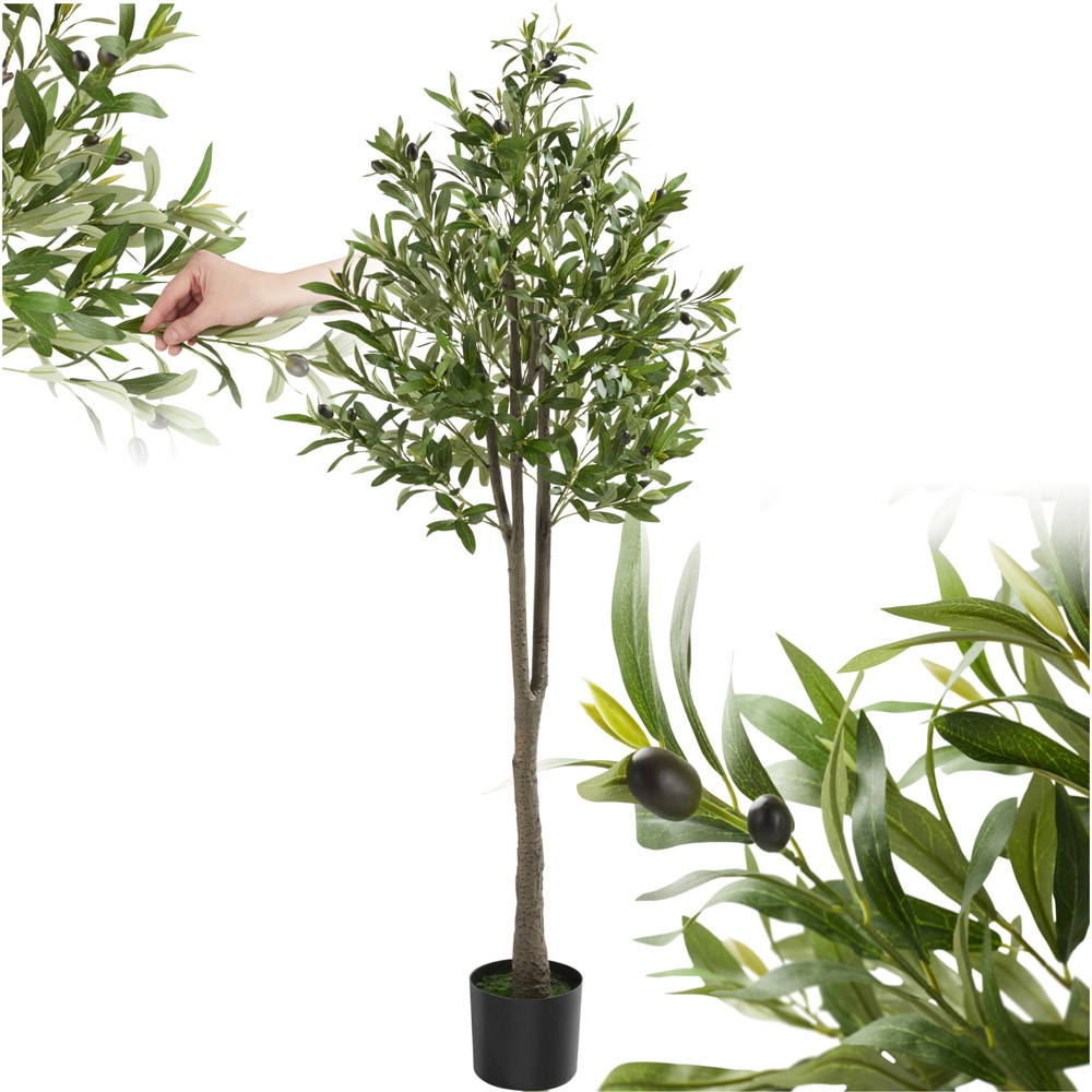 tectake Artificial Olive Tree in Pot 150cm Image 2