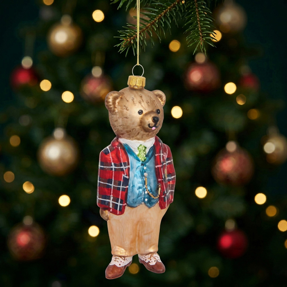 Traditional Dapper Hanging Bear Decoration Image 2