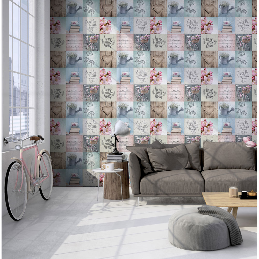 Muriva Lazy Days Multicoloured Wallpaper Image 3