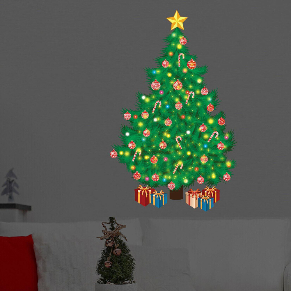Walplus Christmas Tree with Glow In Dark Stars Self Adhesive Wall Stickers Image 2