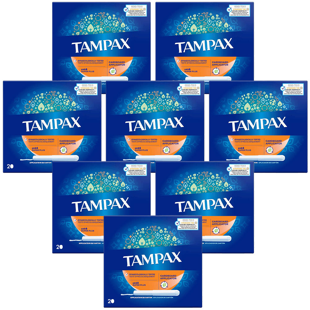 Tampax Super Plus Tampons 20 Pack Case of 8 Image 1