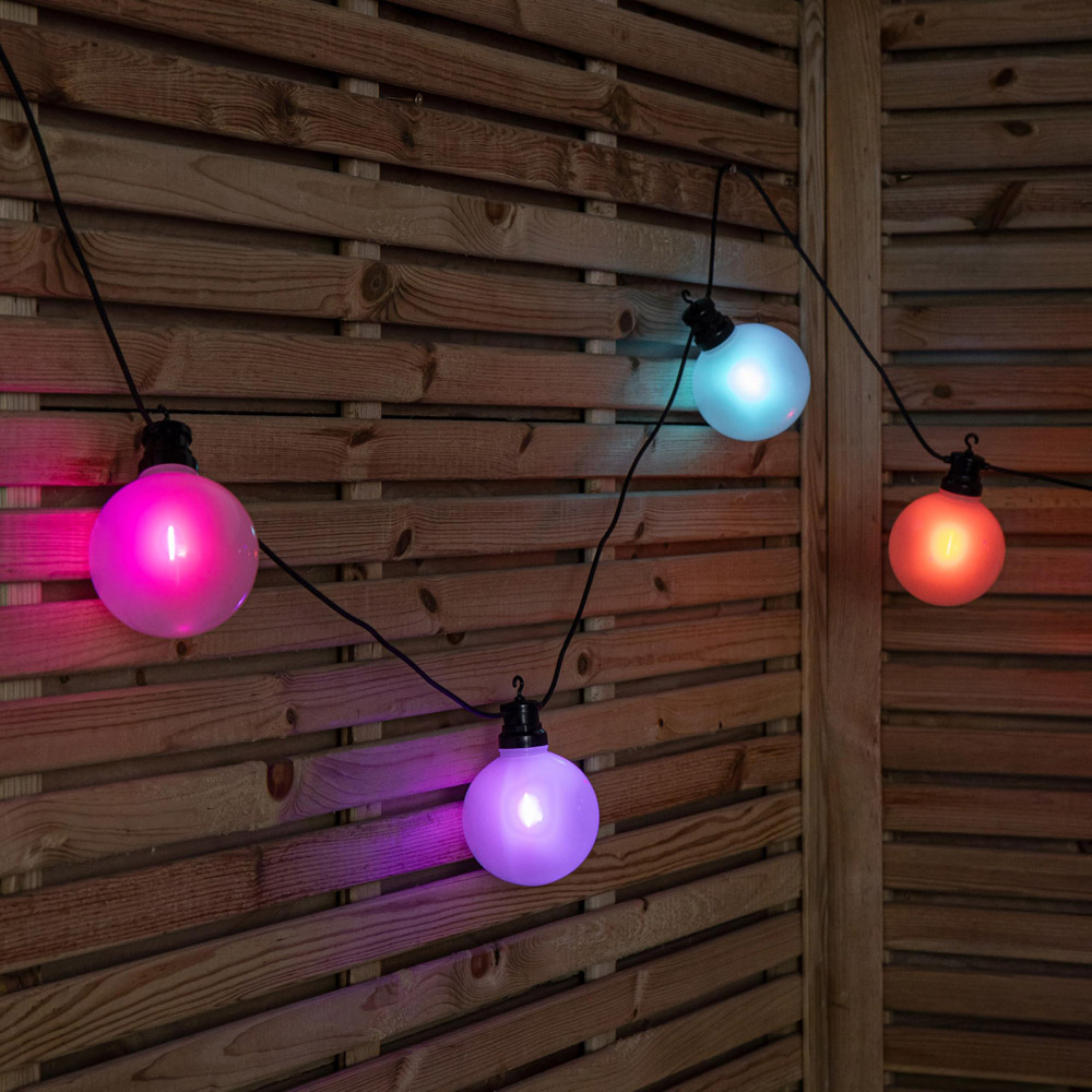 Samuel Alexander 10 Rainbow LED Frosted Ball Style Cap Christmas String Light 4.5m Image 3