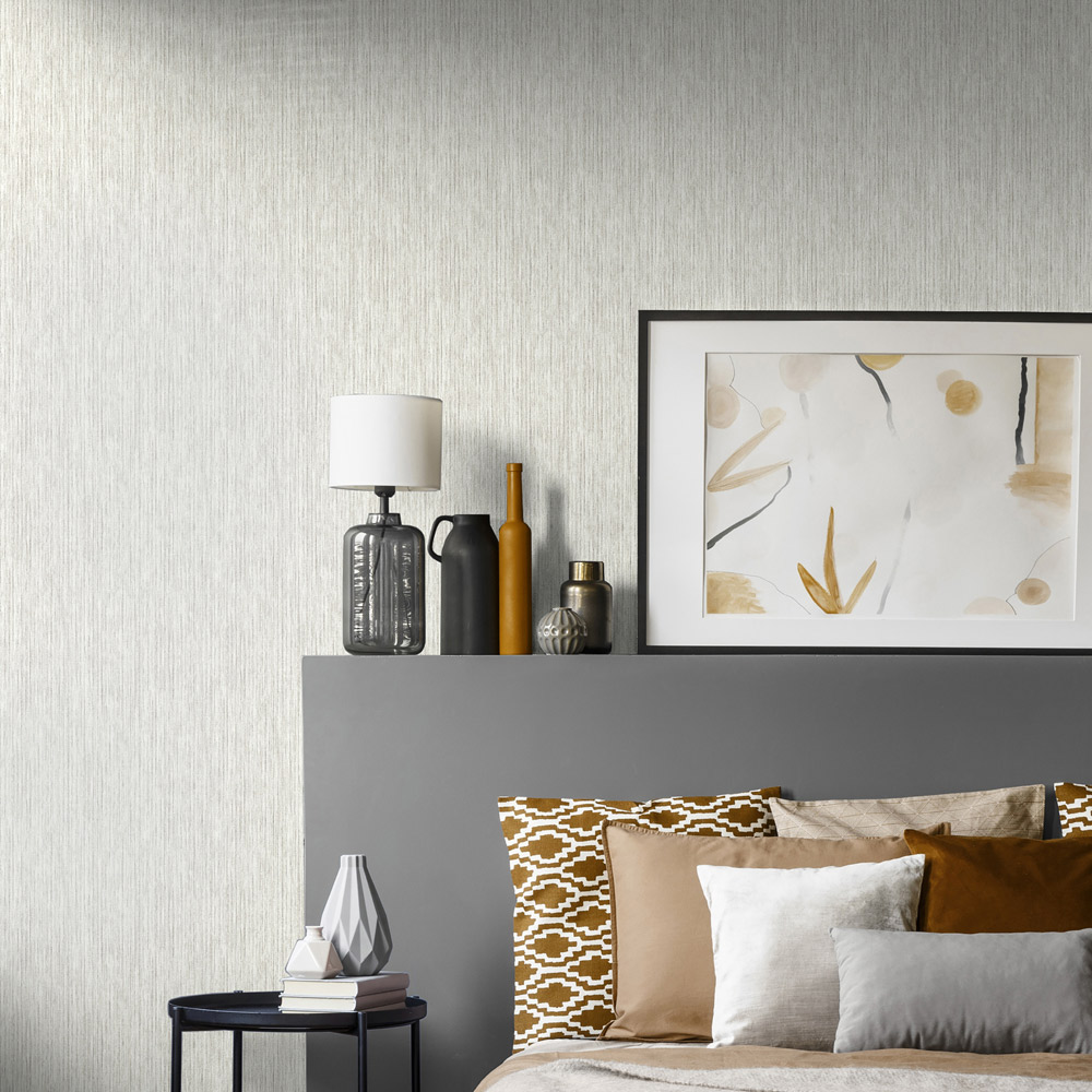 Muriva Bryce Cream Textured Wallpaper Image 4