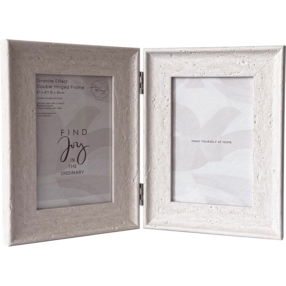 Granite Effect Double Hinged Frame Light Grey Image 5
