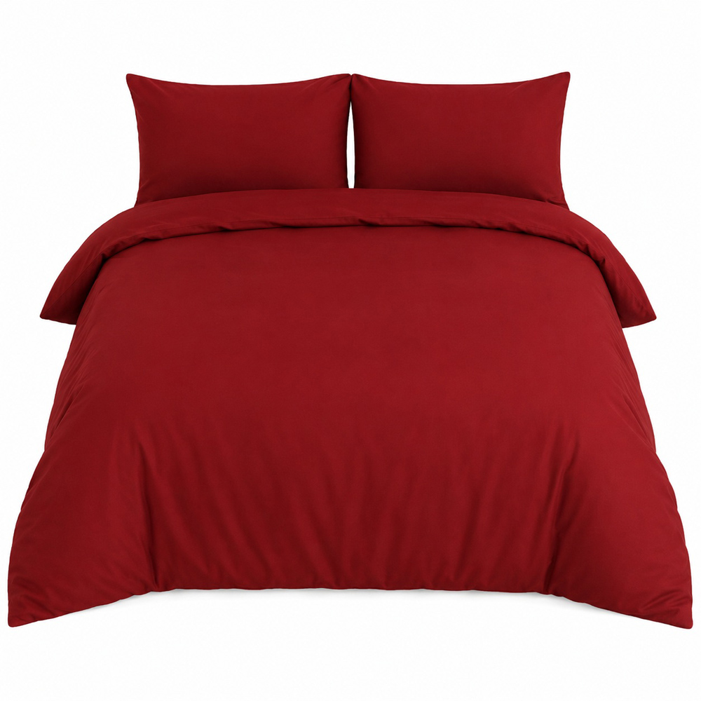 Smart Living Double 68 Pick Red Duvet Cover Set Image 2