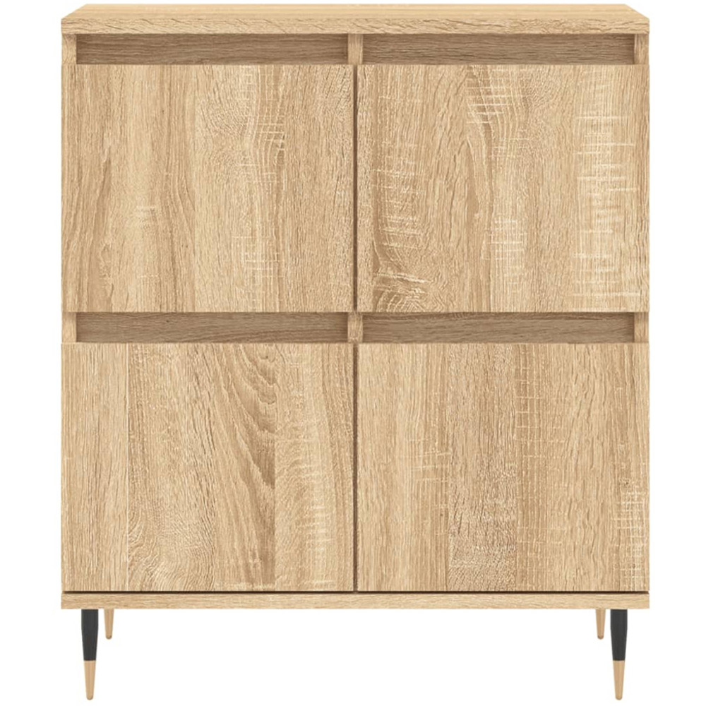 vidaXL 4 Door Sonoma Oak Sideboard Image 5