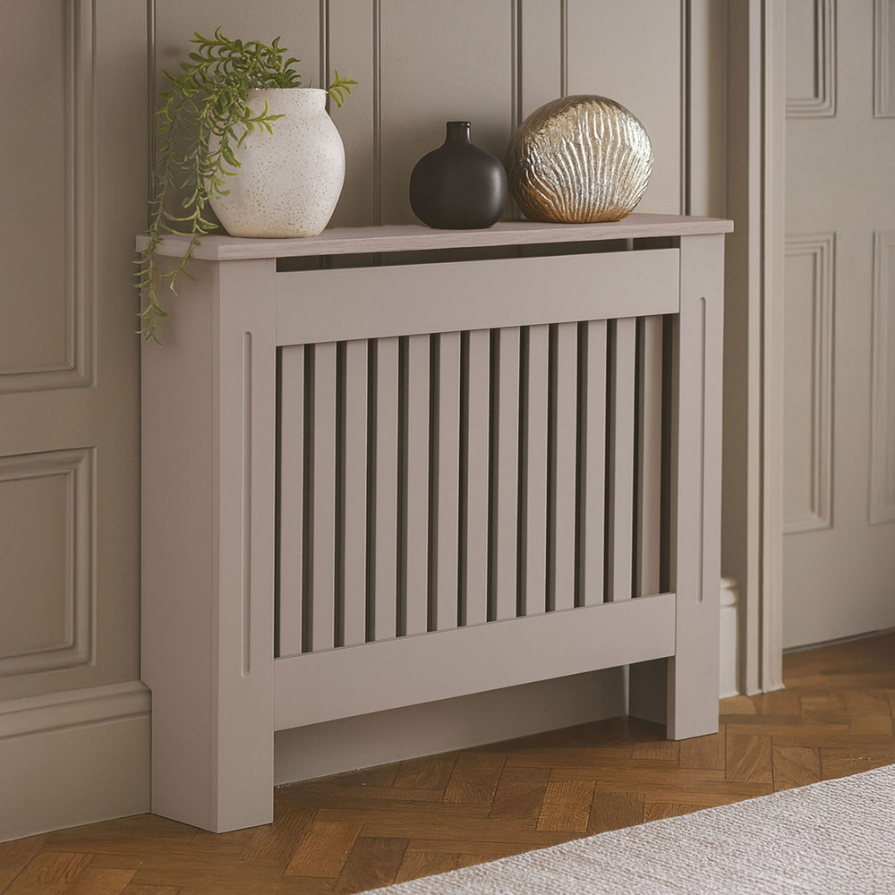 Neo Grey Decorative Wooden Radiator Cover Medium Image 2