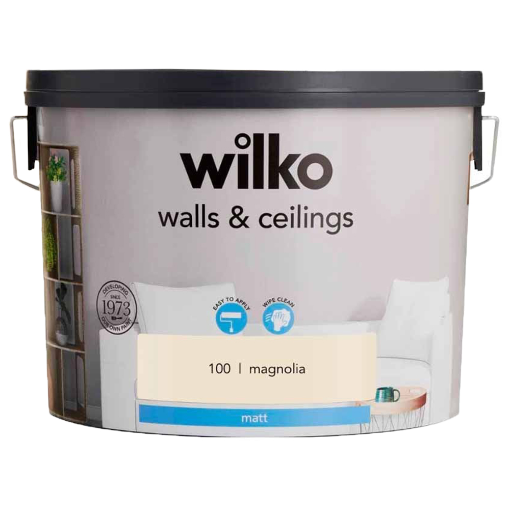 Wilko Walls & Ceilings Magnolia Matt Emulsion Paint 7.5L Image 2