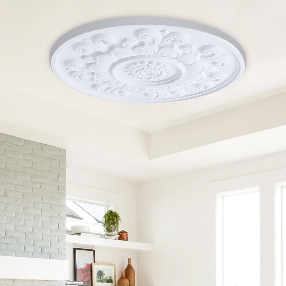 Living and Home Polyurethane Ceiling Medallion 33 inch Image 2