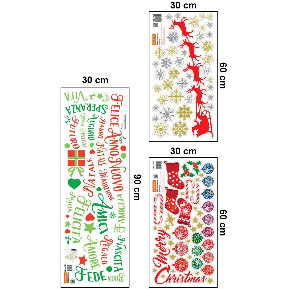 Walplus Italian Quotes Christmas Tree and Decorations Self Adhesive Wall Sticker Image 5