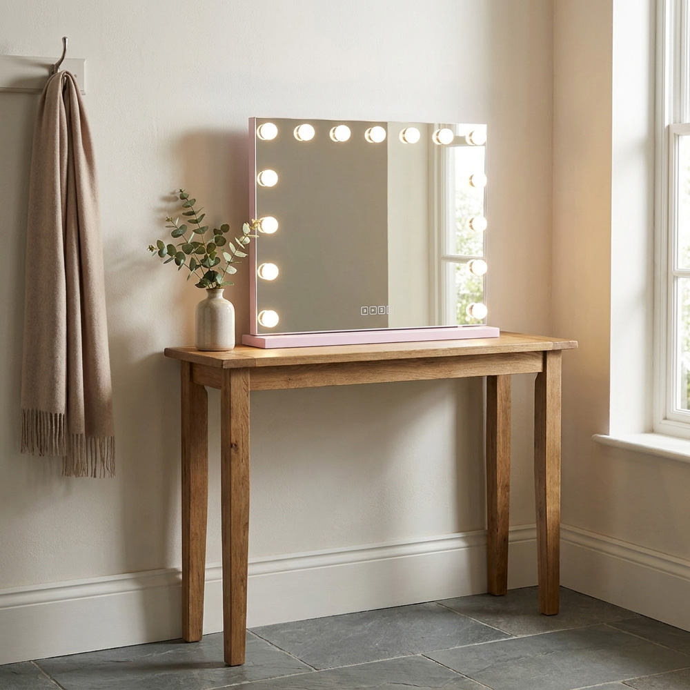 Hollywood LED Wireless Vanity Mirror Pink Image 6