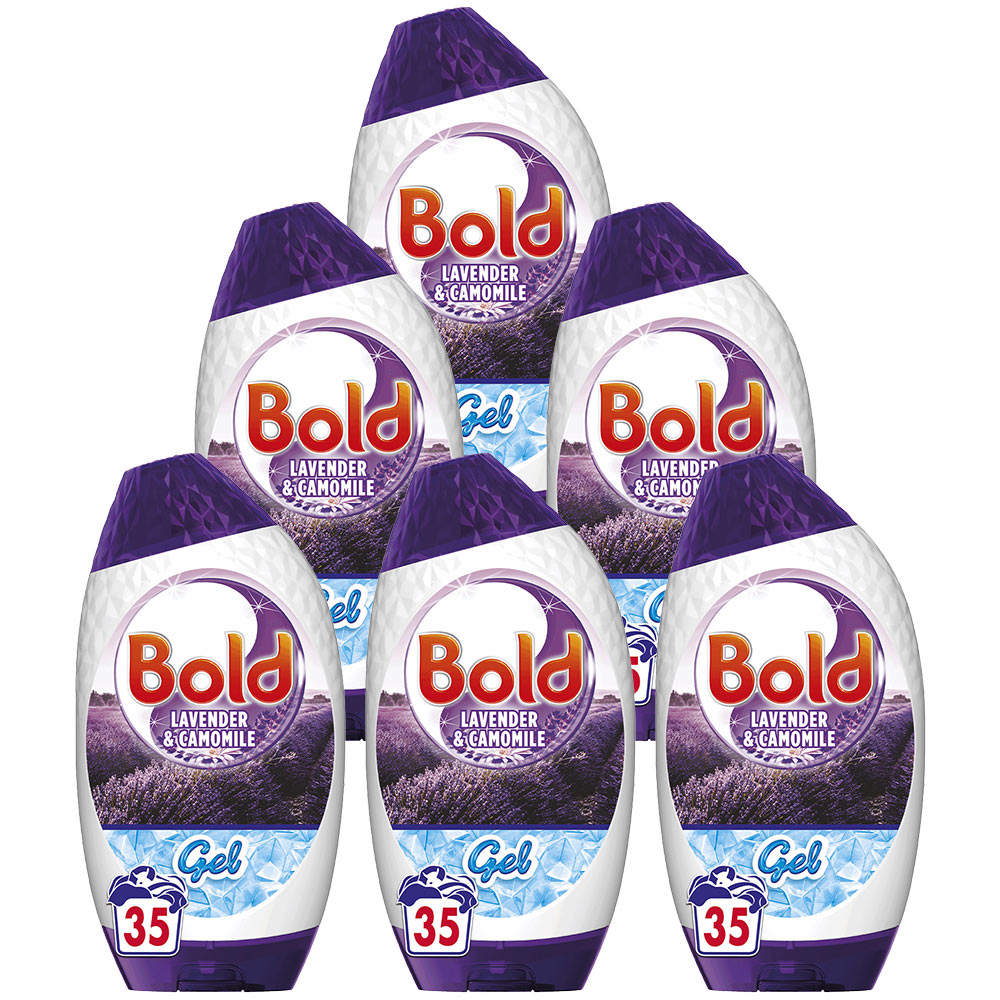 Bold 2in1 Lavender and Camomile Washing Liquid Detergent Gel 35 Washes Case of 6 x 1.23L Image 1