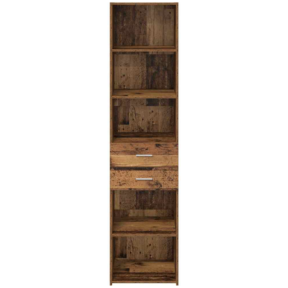 vidaXL 2 Drawer 5 Shelf Old Wood Highboard Image 5
